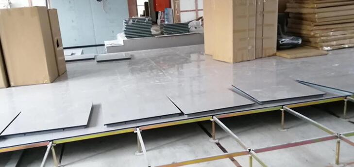 防靜電地板施工過程